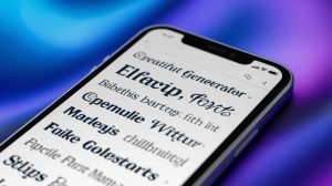 Kostenloser Schriftarten Generator Beispiel Screenshot